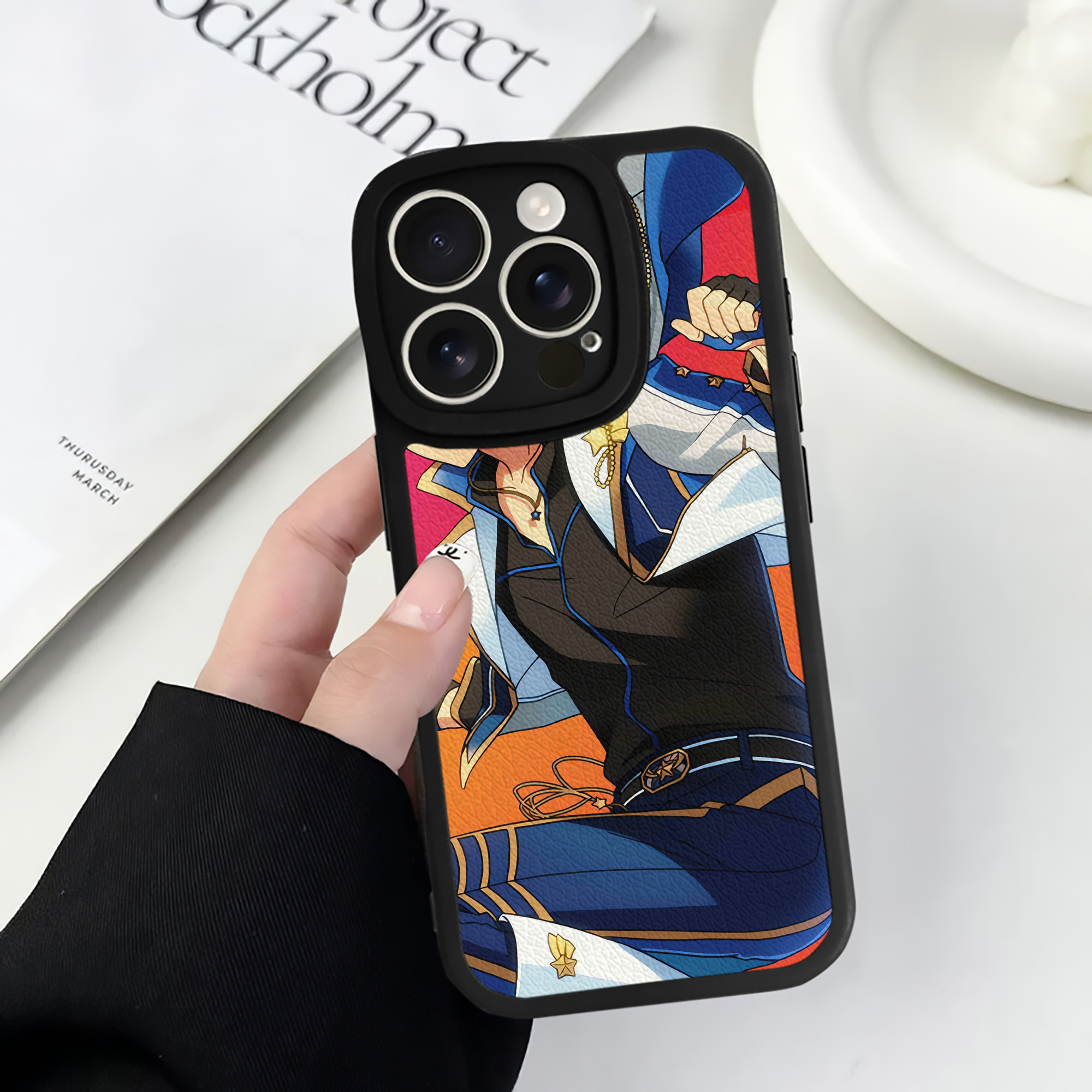 （画像用） あんさんぶるスターズ! Ensemble Stars 【iPhone 16シリーズ対応】シリコンスマホケース（レザー調） 材質：シリコン